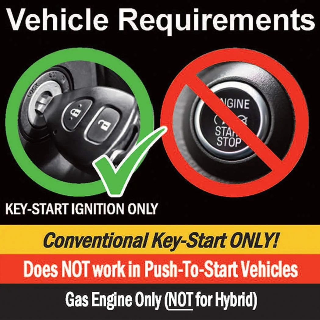 MPC Plug N Play Remote Starter with Smartphone Control Compatible with 2008-2010 Dodge Challenger |Gas| |Key to Start| with T-Harness - Factory Key Fob Activated - Press 3X to Start