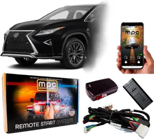 MPC Plug N Play Remote Starter with Smartphone Control Compatible with 2016-2019 Lexus RX350 |Gas| |Push to Start| with T-Harness - Factory Key Fob Activated - Firmware Preloaded
