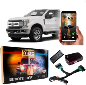MPC Plug-n-Play Smartphone Activated Remote Start Kit Compatible with Ford F-250 Super Duty 2017-2019 |Diesel ONLY| Plugin T-Harness - Firmware Preloaded - 1 Year Service Included - USA Tech Support