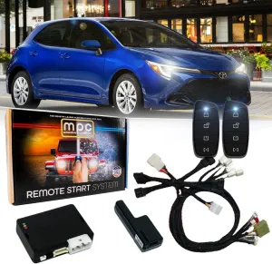 MPC Remote Starter Compatible with 2022-2025 Toyota Corolla Cross Plugin T-Harness - (2) Extended Range 4-Button 2-Way Remotes - Up to 3,000 ft - Firmware Preloaded - USA Tech Support