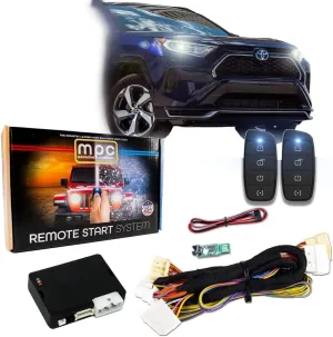 MPC Remote Starter Compatible with Toyota RAV4 Prime 2021-2023 Hybrid Push to Start |H-Key| Plugin T-Harness - (2) Extended Range 4-Button 2-Way Remotes - Up to 3,000 ft - USA Tech Support