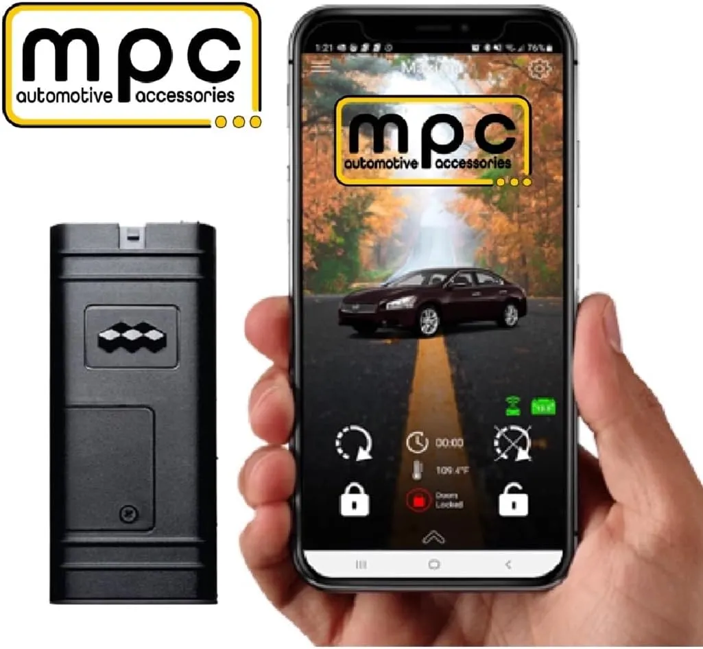MPC Remote Starter with Smartphone Control Compatible with 2015-2017 Jeep Renegade |Gas| |Push-to-Start| Plugin T-Harness - Smartphone or Factory Key Fob Activated - FlashLink Updater