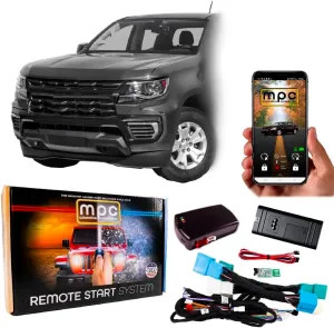 MPC Smartphone or Factory Remote Activated Remote Start Kit Compatible with 2015-2022 Chevrolet Colorado - Key-to-Start - Plugin T-Harness - FlashLink Updater - USA Tech Support
