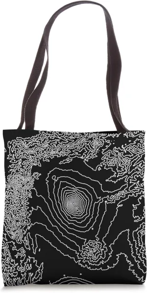 Mt. Fuji Topo Topography Map Mount Fuji Gift Tokyo Fuji-san Tote Bag