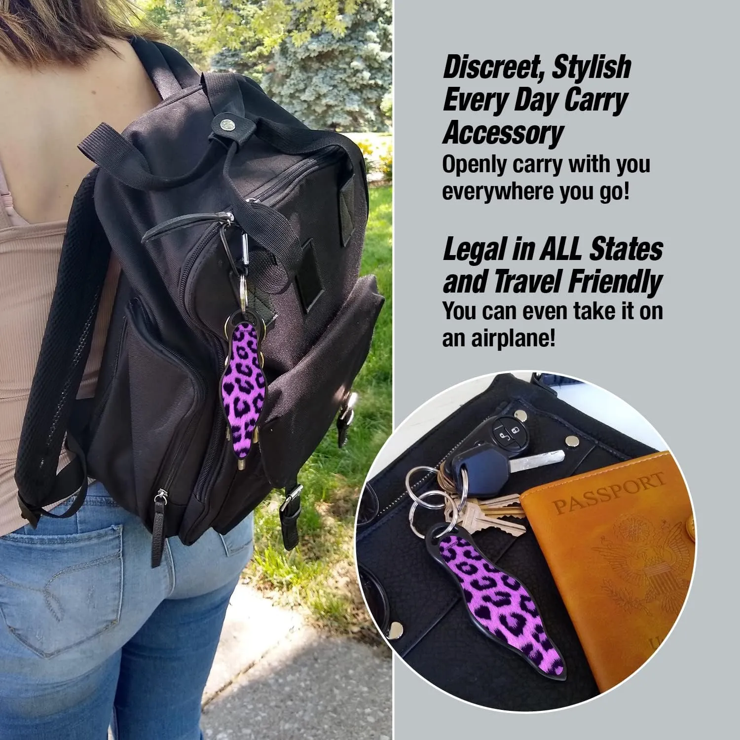 MUNIO Self Defense Keychain Kit – Personal Safety Device, Portable & Legal for Airplane Travel, TSA Approved, Made in the USA