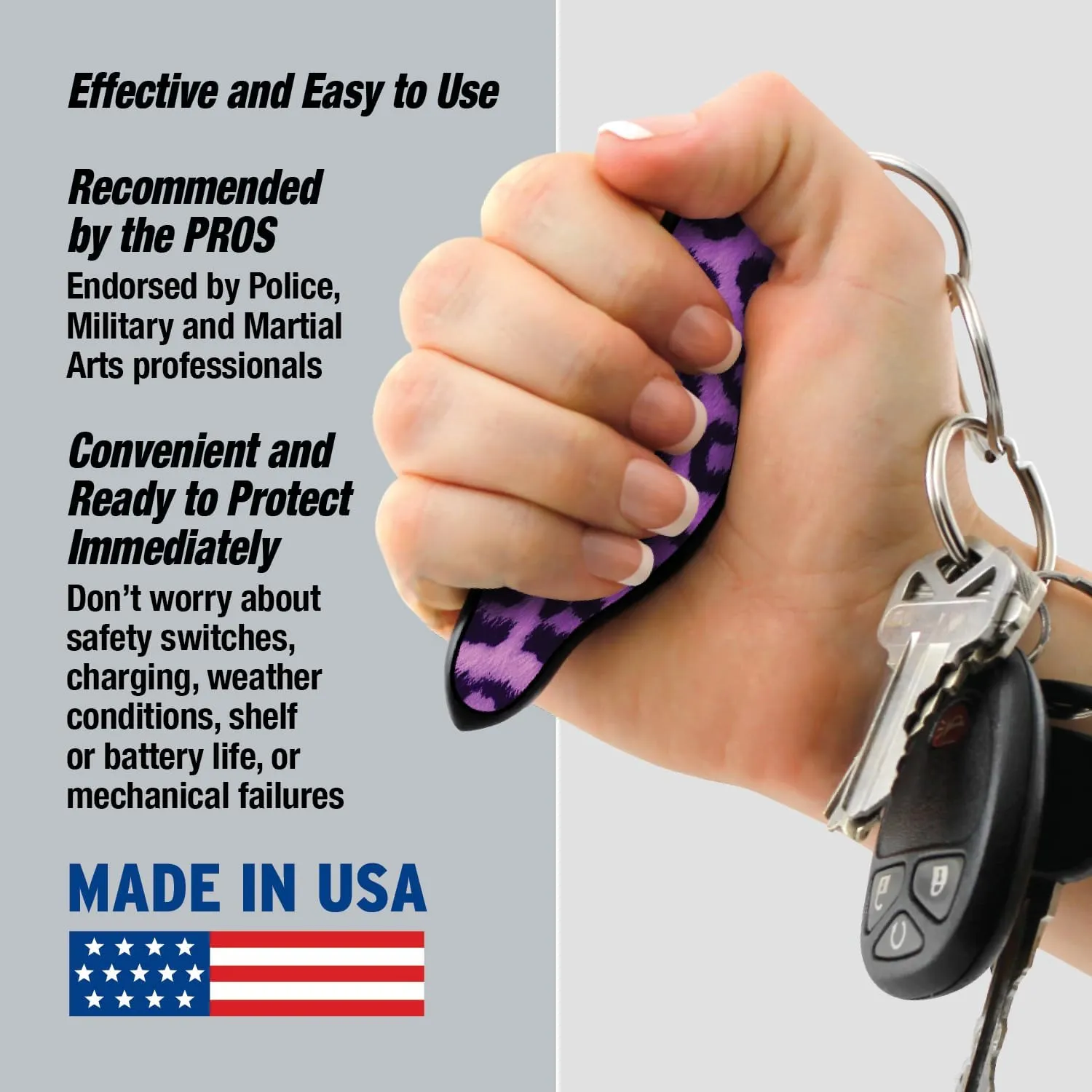 MUNIO Self Defense Keychain Kit – Personal Safety Device, Portable & Legal for Airplane Travel, TSA Approved, Made in the USA