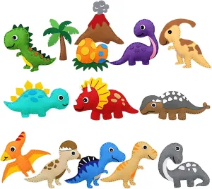 MYHJL Kid Sewing Craft Kit Felt Animals Children Birthday Gifts Educational Toys Stuffed Animals Set DIY Kits for Girls and Boys (D)
