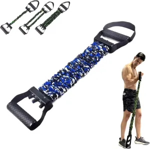 Natural Latex 3-Hole Resistance Stretcher, Chest Expander Stretch Bands for Men, High Elasticity & Tear Resistant Exercise Bands with Handles, Full-Body Basic Training, Strength Workouts