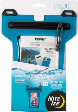 Nite Ize Runoff Waterproof Phone Pouch with Lanyard and TRU Zip - Waterproof Universal Cell Phone Pouch - Durable Beach & Poolside Accessories - Blue