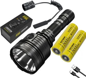 Nitecore P30i i-Generation High Output Searchlight - 2000 Lumen, 1000 Meter, with Eco-Sensa TypeC USB Cable & RSW2i Remote Pressure Switch (  1x Extra NL2150HPi)