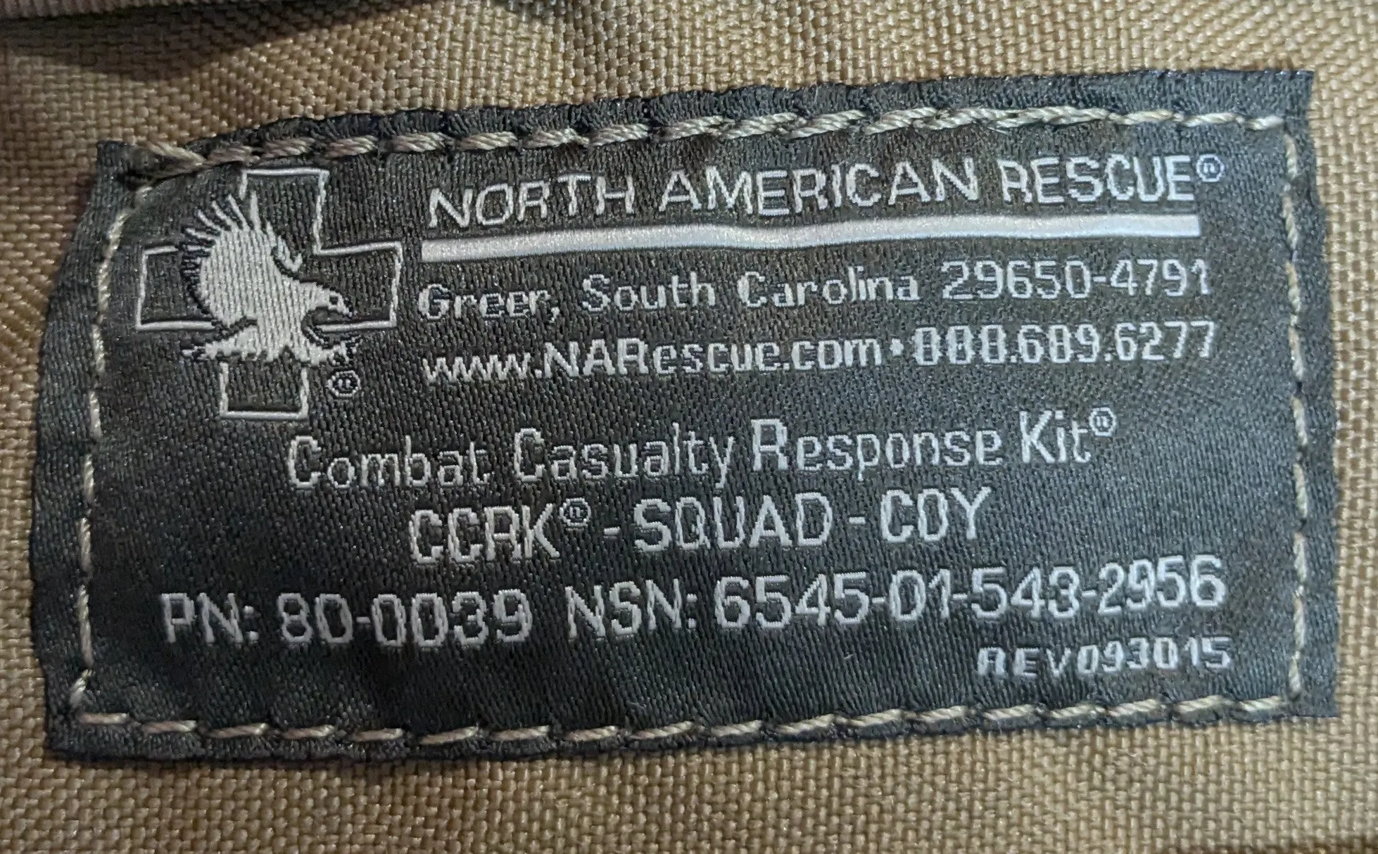 NOS North American Rescue First Aid Squad Kit CCRK  (25APR14)