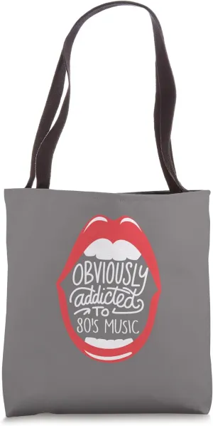 Obviously Addicted To 80s Music Retro Disco 80s Vibe Tote Bag