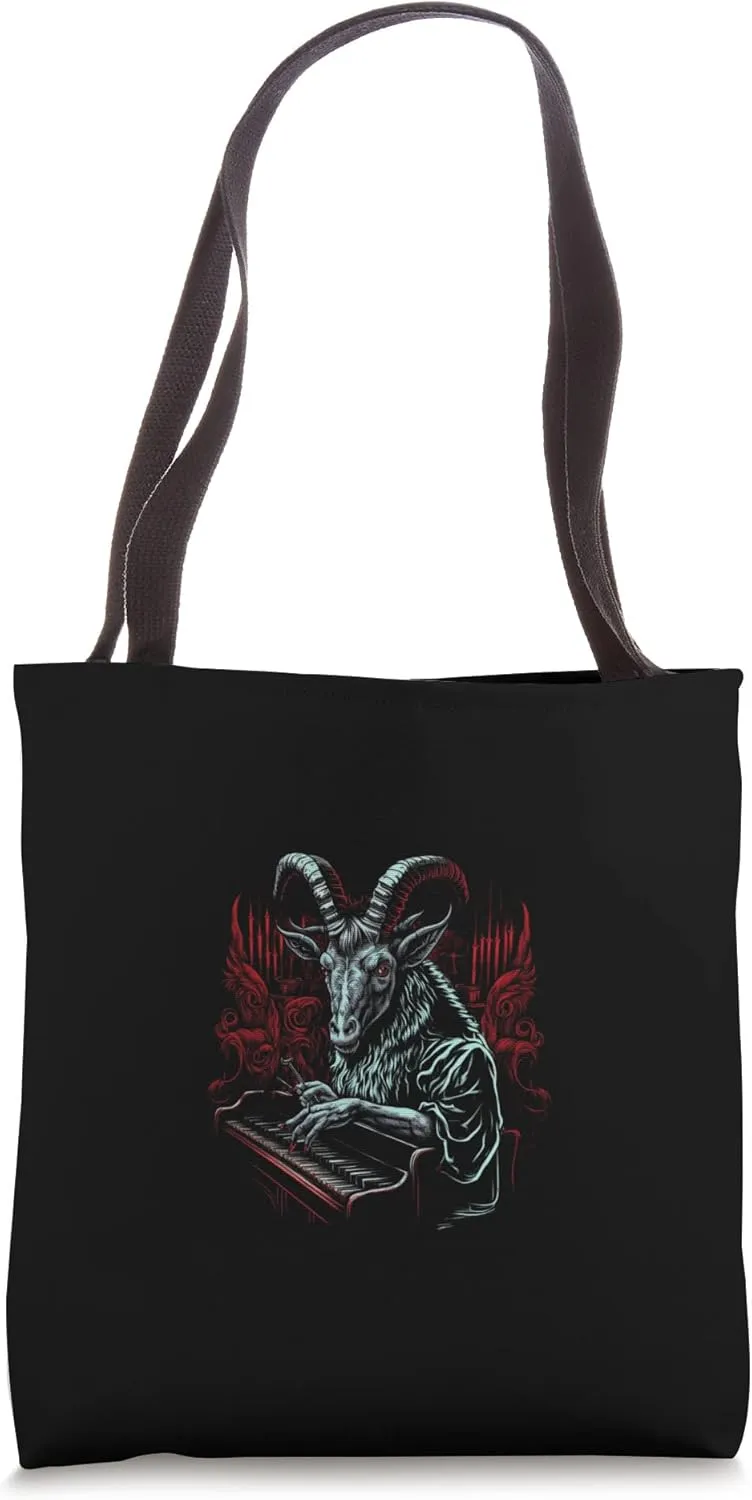 Occult Synthesizer Baphomet Synth Satan Keyboard Analog Gear Tote Bag