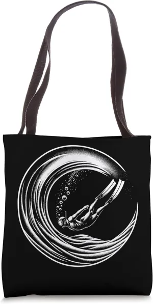 Oceanic Tranquility - Freediving Serenity Tote Bag