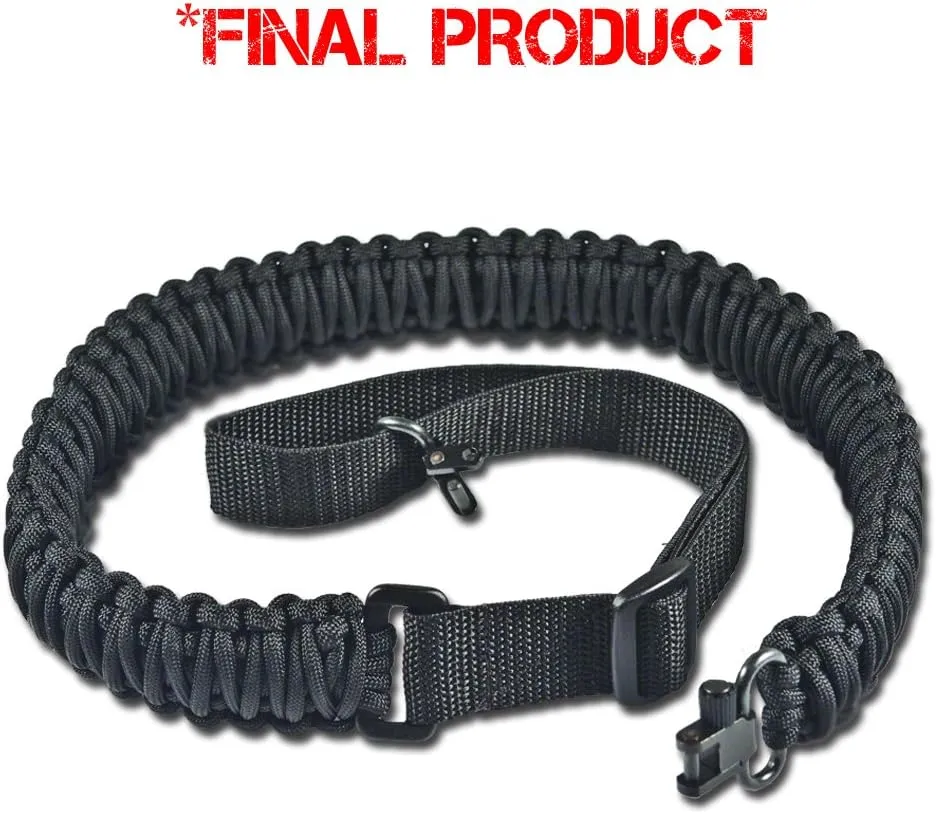Paracord Planet DIY Adjustable Strap Multi-Purpose Sling | 550 LB Paracord and 1 Inch Webbing | Woodland Camo and Pink with Black Webbing