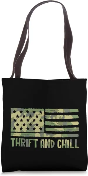 Patriotic American Flag In Thrift We Trust 4th of July USA Tote Bag