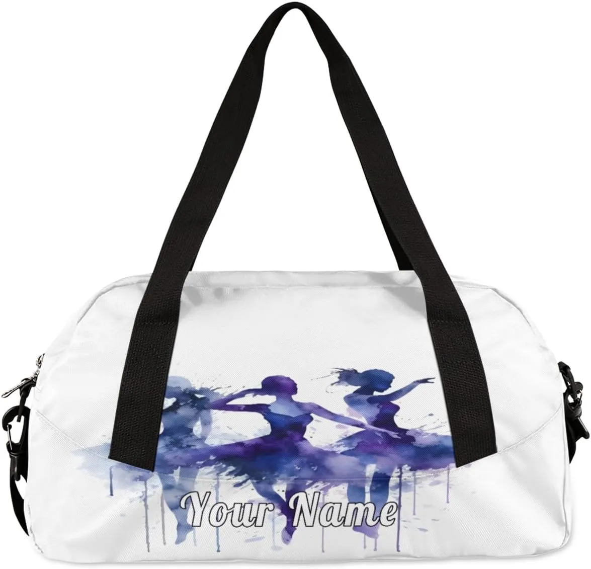 Personalized Kids Duffel Bag Ballet Dancer,Custom Sport Gym Bag for Boys Girls,WWeekender Overnight Bags Travel Duffel Bag,Customized Kids Gift