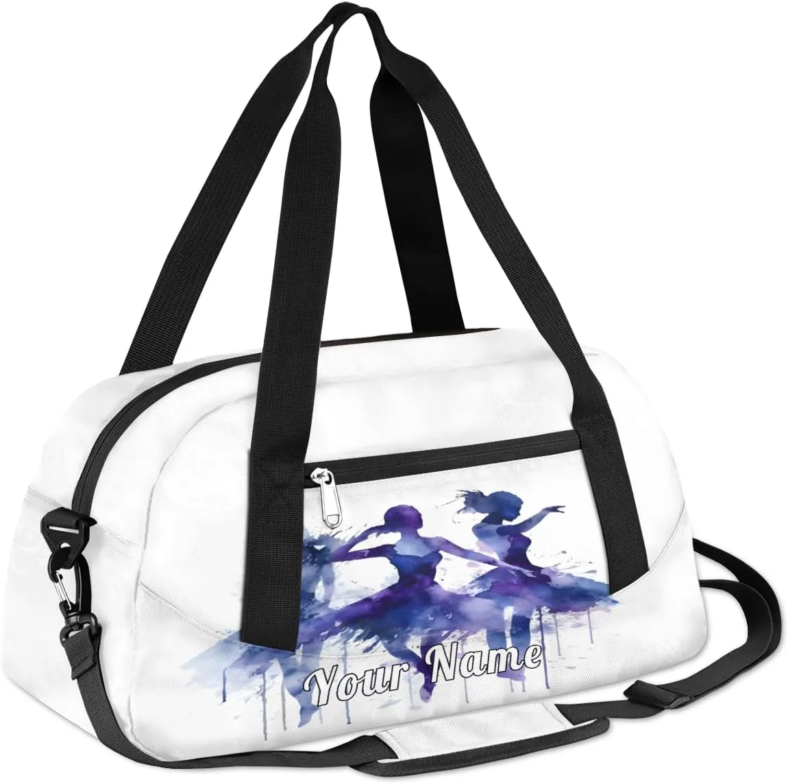 Personalized Kids Duffel Bag Ballet Dancer,Custom Sport Gym Bag for Boys Girls,WWeekender Overnight Bags Travel Duffel Bag,Customized Kids Gift