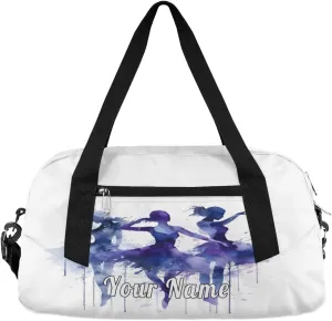 Personalized Kids Duffel Bag Ballet Dancer,Custom Sport Gym Bag for Boys Girls,WWeekender Overnight Bags Travel Duffel Bag,Customized Kids Gift