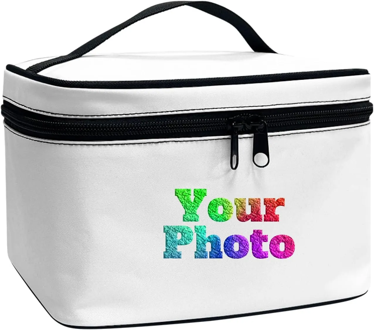 Personalized Your Photo Make Up Bag Casual Cosmetic Storage Bag Portable Toiletry Bag Zipper Make Up Case Organizer for Women