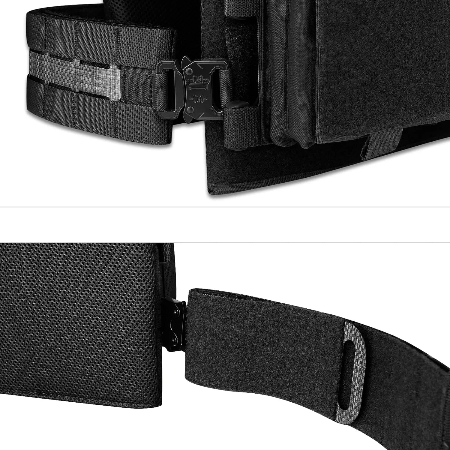 PETAC GEAR 2 PCS Tactical Cummerbund Adapters,Metal Buckle Kit Laser Cut Quick Release Set up with for FCPC FCSK V5 3AC Cummerbunds