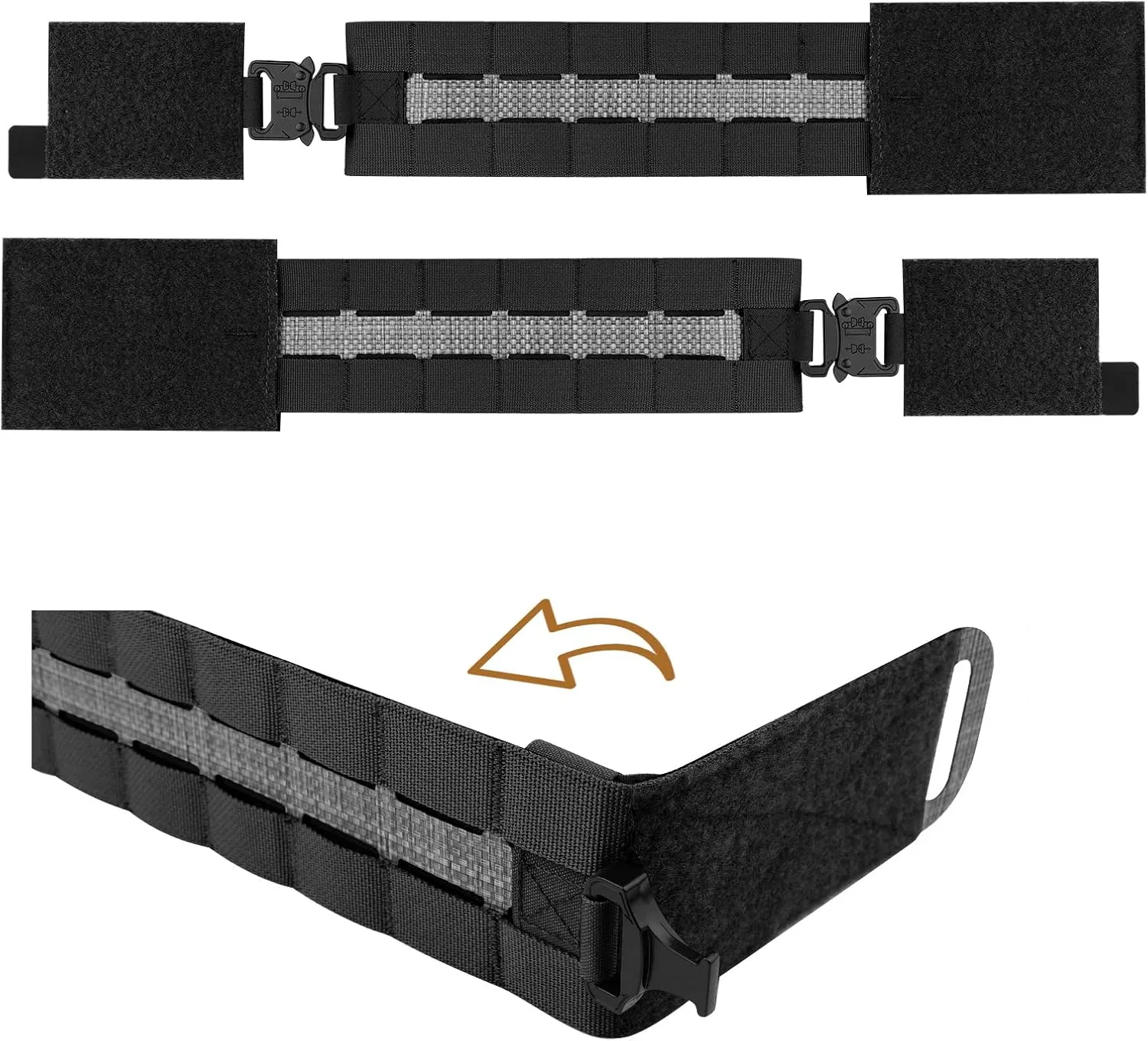 PETAC GEAR 2 PCS Tactical Cummerbund Adapters,Metal Buckle Kit Laser Cut Quick Release Set up with for FCPC FCSK V5 3AC Cummerbunds