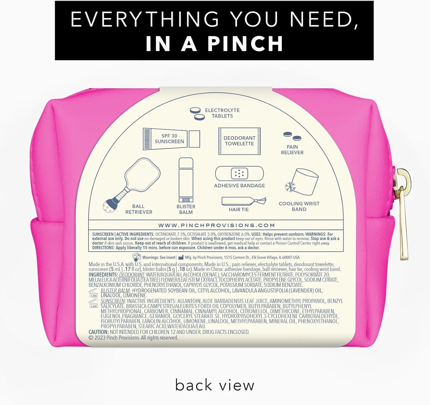 Pinch Provisions Pickleball Kit, 9 Must-Have Emergency Essentials for Pickleball, Includes Ball Retriever & Cooling Bands, Perfect for Pickleball Players, Father's Day, Mother's Day or Gym Bags
