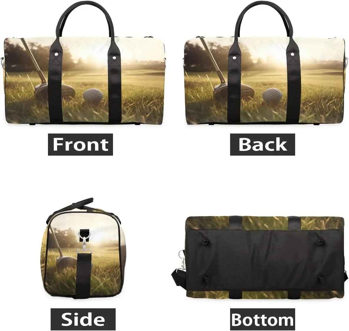 Play Golf Travel Duffel Bag for Women Men Waterproof Foldable Overnight Weekender Bag Large Capacity Sports Gym Bag
