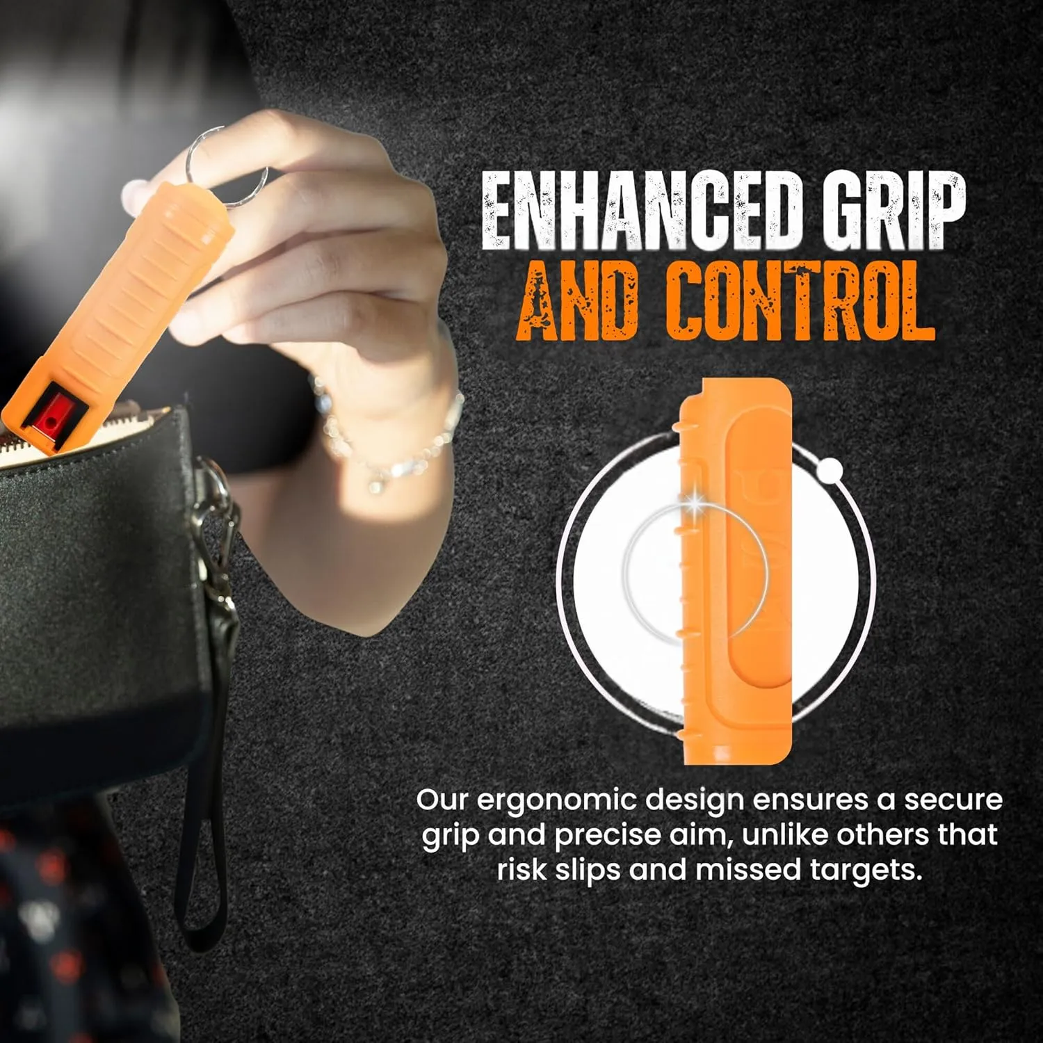 Police Magnum Bulk Pepper Spray Keychain Self Defense- Tactical Maximum Strength- Belt Clip Safety Key Chains for Women & Men- Made in The USA