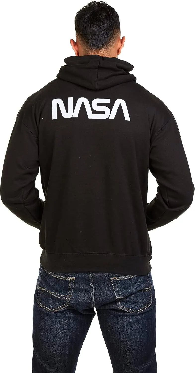 Popfunk Classic NASA Circle Logo Men's Hoodie with Front and Back Print