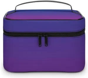 Portable Make Bag, Neon Dark Blue and Purple Ombre Cosmetic Case Portable Cosmetic Portable Organizer for Men & Women