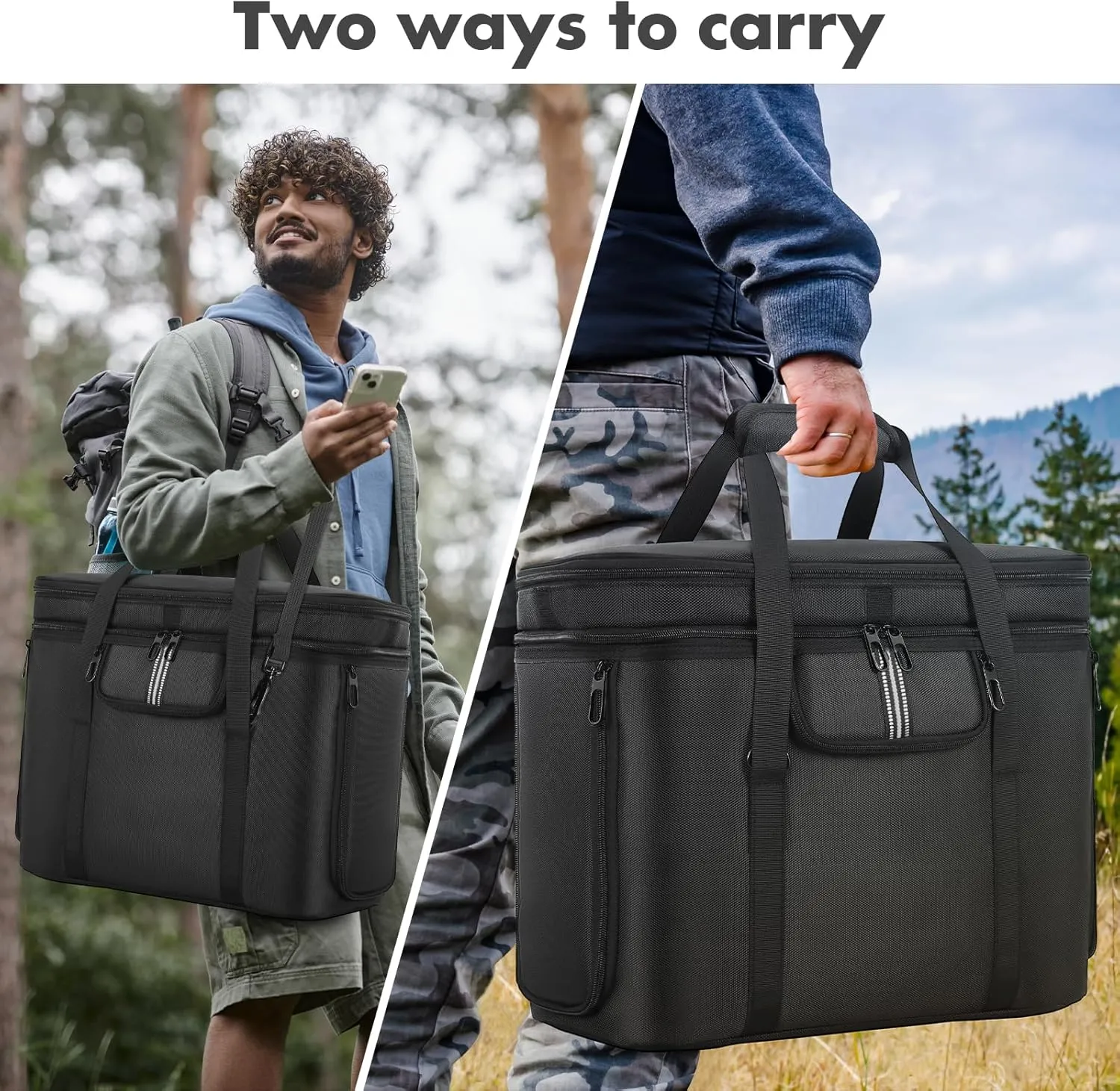 Portable Power Station Carrying Case Bag Compatible with For DELTA 3 Plus Power Station Generator Protective Shoulder Storage Bag Cover with Pocket for Outdoor Travel Camping Charging