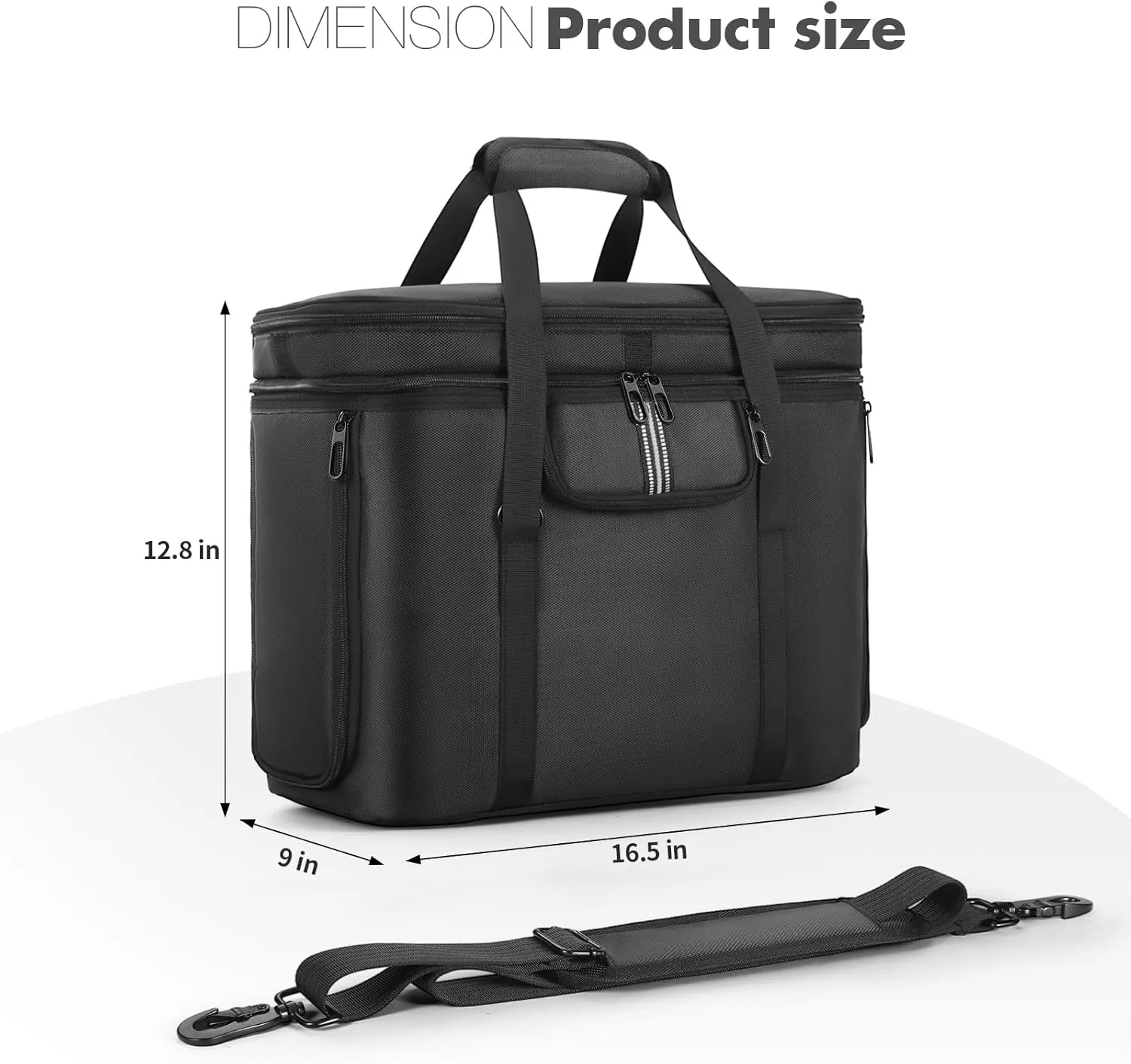 Portable Power Station Carrying Case Bag Compatible with For DELTA 3 Plus Power Station Generator Protective Shoulder Storage Bag Cover with Pocket for Outdoor Travel Camping Charging