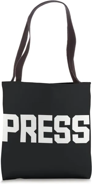 PRESS Text Design Ideal for Media Professionals Tote Bag