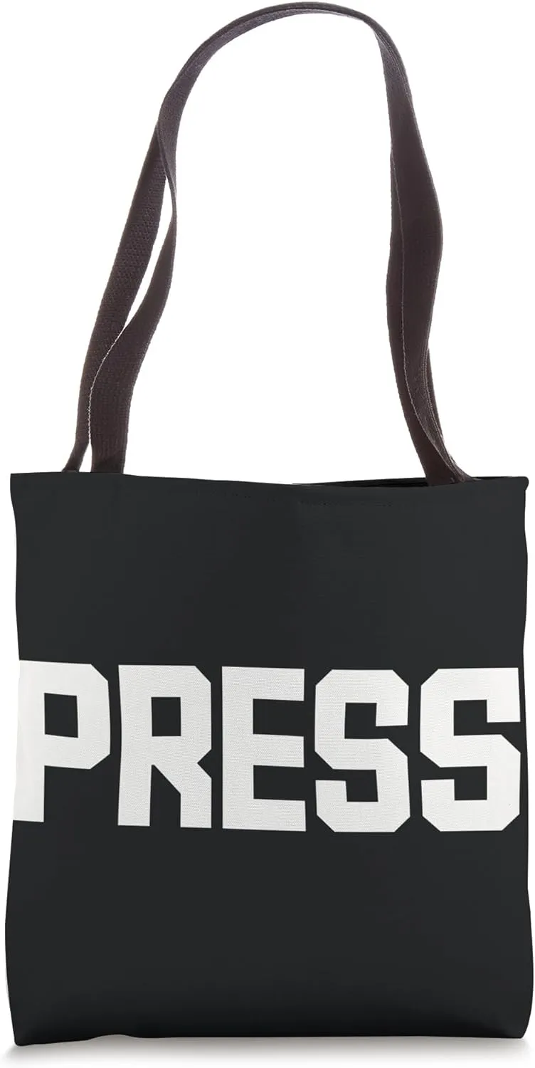 PRESS Text Design Ideal for Media Professionals Tote Bag