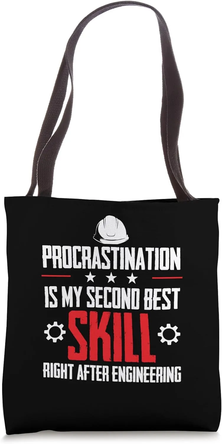Procrastination Second Skill Funny Mechanic Civil Engineer Tote Bag
