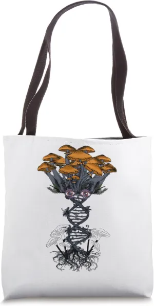 Psychedelic DNA Shroom Trippy Mushroom Gear Tote Bag