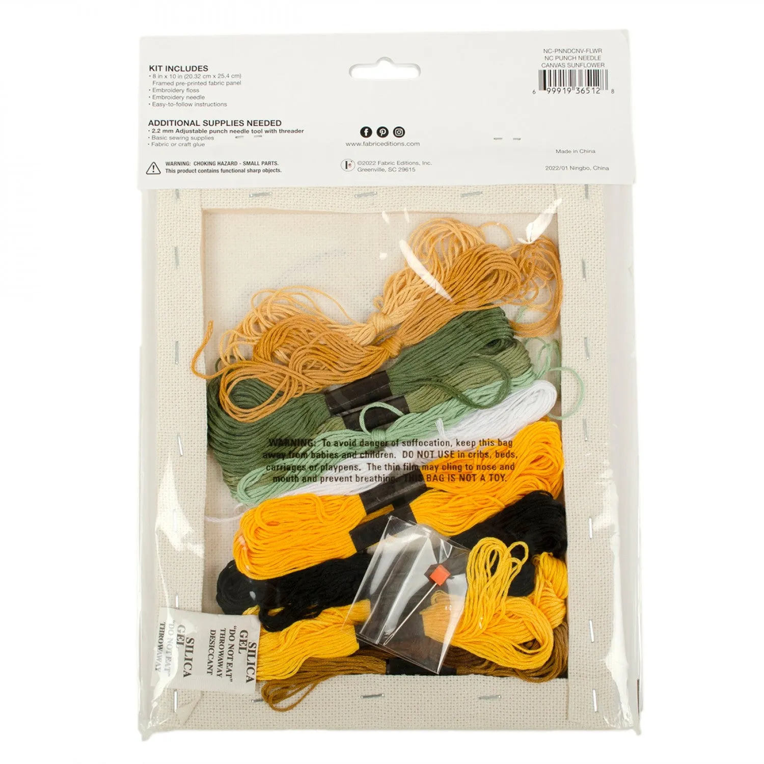 Punch Needle Canvas Flowers Kit
