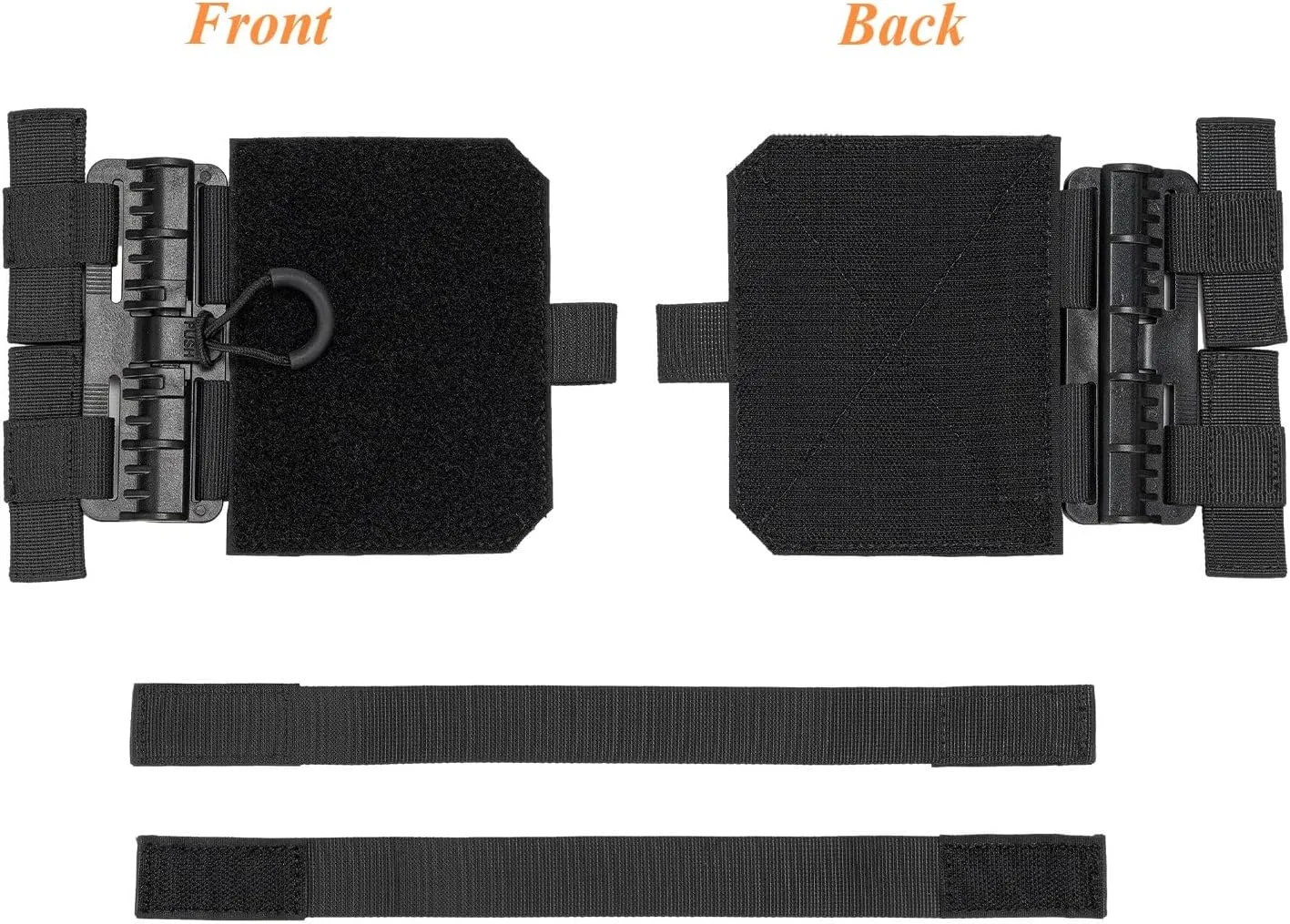 Quick Release Cummerbund Conversion Attachment for Tactical MOLLE Vest Quick Disconnect Buckle Hook & Loop Strap & Flap Adapter for Airsoft/Training Vest Accessories