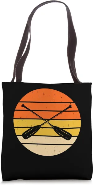 Rafting Sunset Vintage Retro Tote Bag