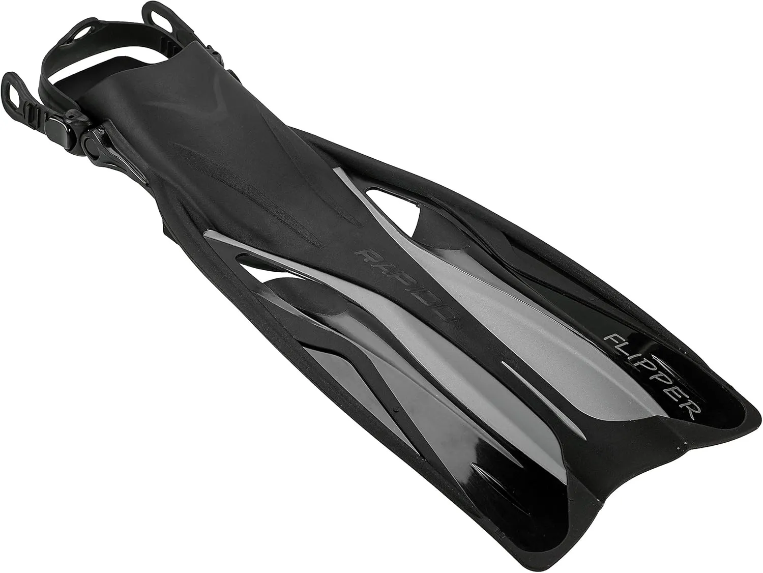 Rapido Boutique Collection Flipper Open Heel Adjustable Snorkel Fin with Snorkeling Gear Carry Bag, Easy Packing and Traveling Snorkeling Swim Fins for Men and Women