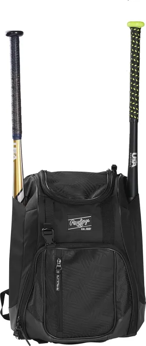 Rawlings | CHAOS Backpack Bag Series | T-Ball & Youth | Baseball & Fastpitch Softball | Multiple Colors