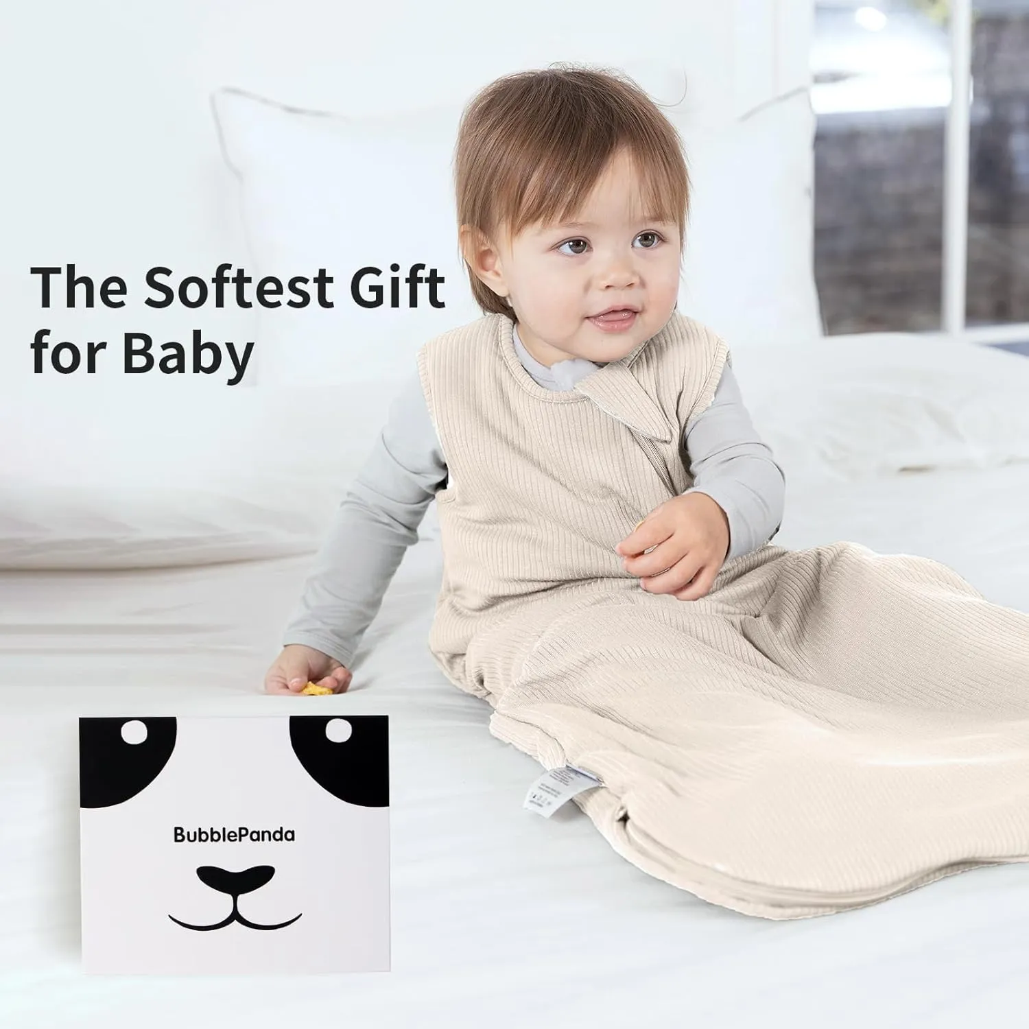 Rayon Made from Bamboo Sleep Sack 0-6 Months Newborn Infant Sleep Sack 0-3 Months 1.0 Tog Breathable Baby Wearable Blanket With 2-Way Zipper Unisex Sleeping Bag for Babies
