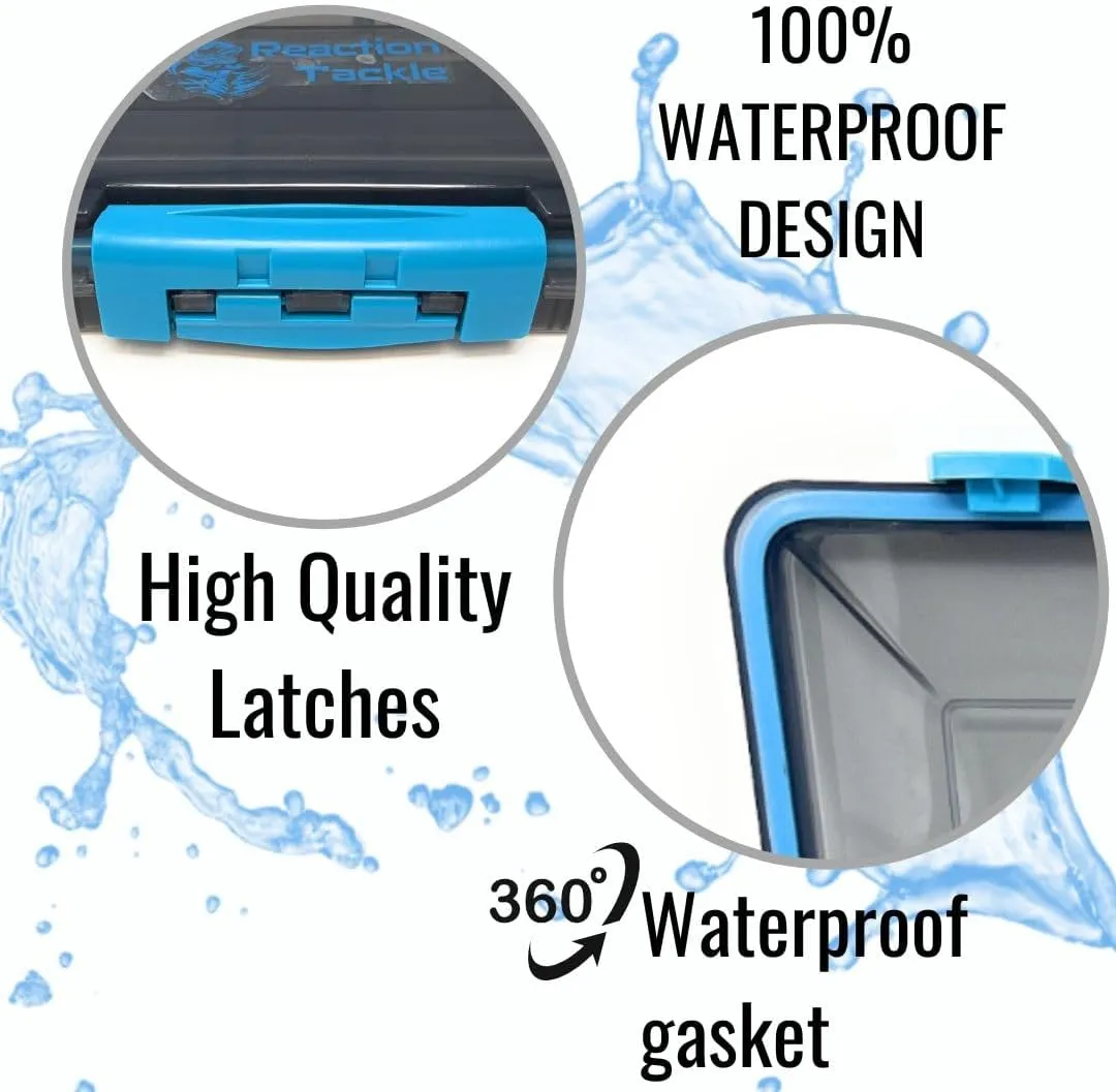 Reaction Tackle Ultimate Tackle Box Trays: Boxes to Organize and Store in Your Fishing Tackle Bag! for Anglers on The Go - 3600 Tackle Tray and 3700 Tackle Trays - 3-Clip Waterproof Tray