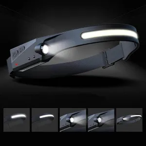 Rechargeable USB LED Headlamp - Hands-Free Sensor Light
