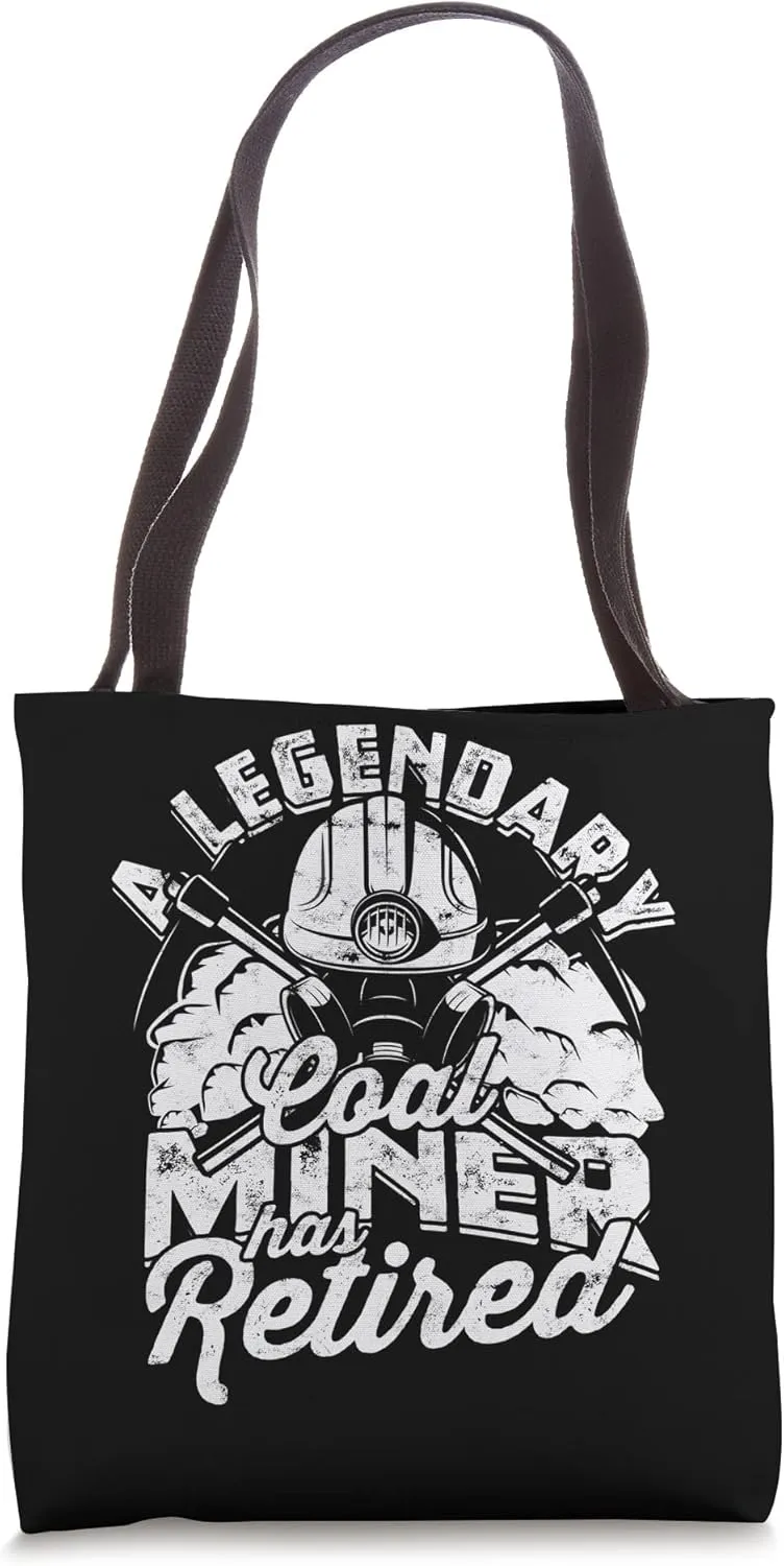 Retired Coalminer Grumpy Old Coal Miner Coal Mining Tote Bag
