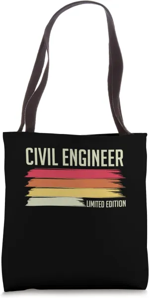 Retro Cool Civil Engineer Limited Edition Mechanic Vintage Tote Bag