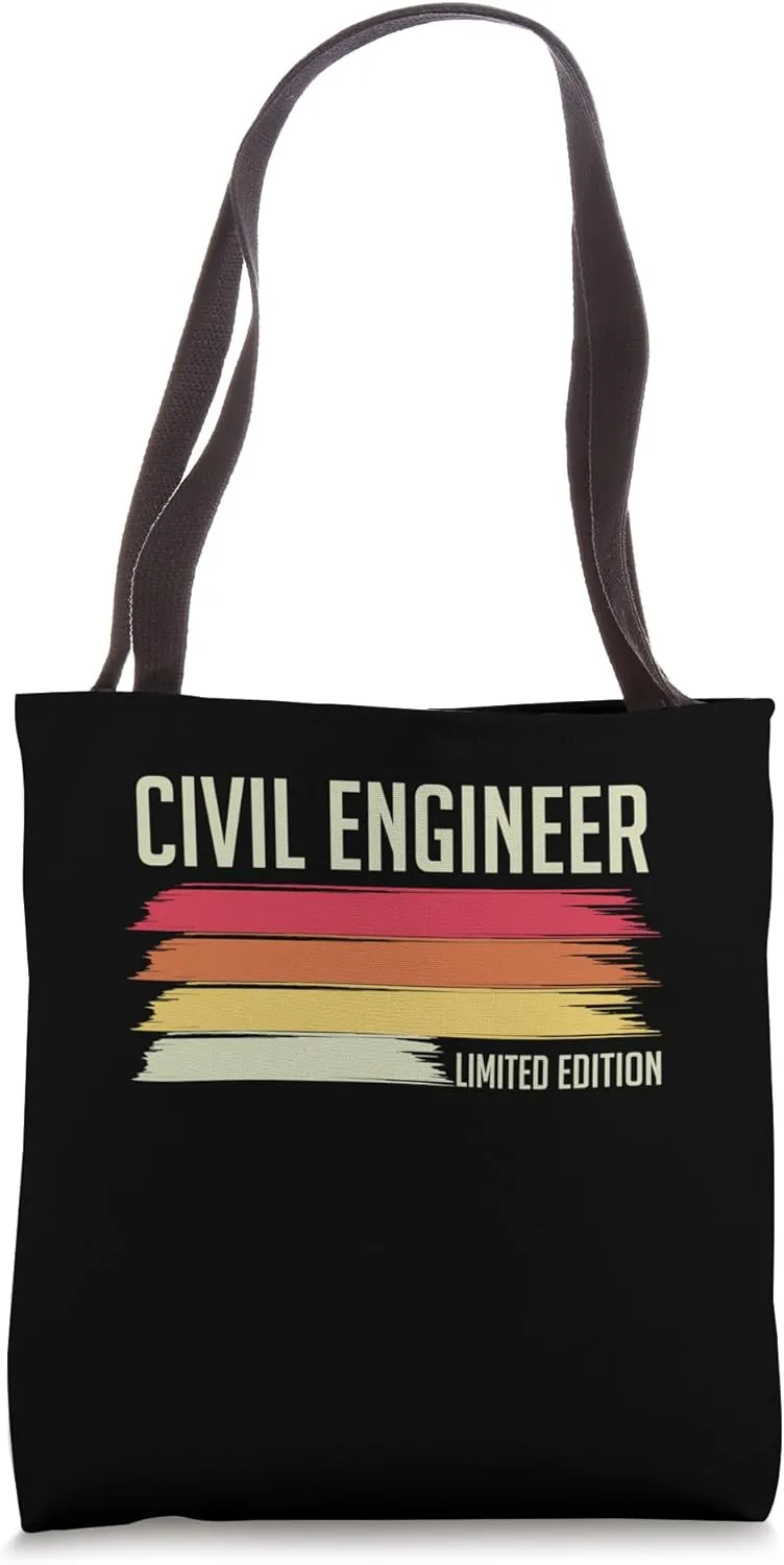 Retro Cool Civil Engineer Limited Edition Mechanic Vintage Tote Bag