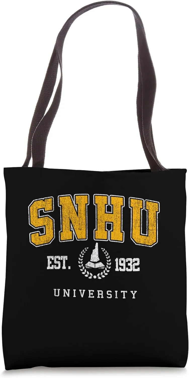 Retro SNHU Vintage Design for Men Women Tote Bag