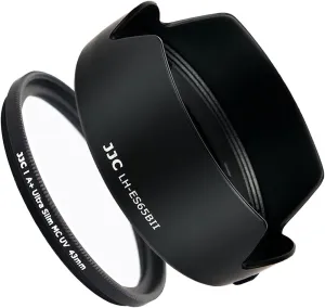 RF 50mm Petal Reversible Lens Hood & UV Filter Kit Fit for Canon RF 50mm f/1.8 STM Lens Replaces Canon ES-65B Hood on Canon EOS R6 R5 RP R Cameras with Multi-Coated 43mm UV Filter